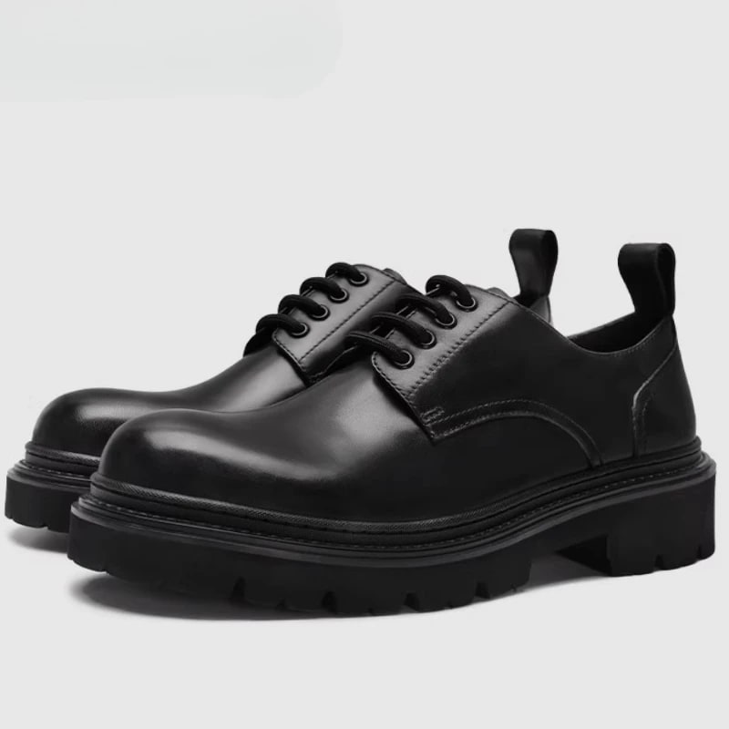 Genuine Leather Wedding Derby Shoes – Men's Height Increasing Dress product photo