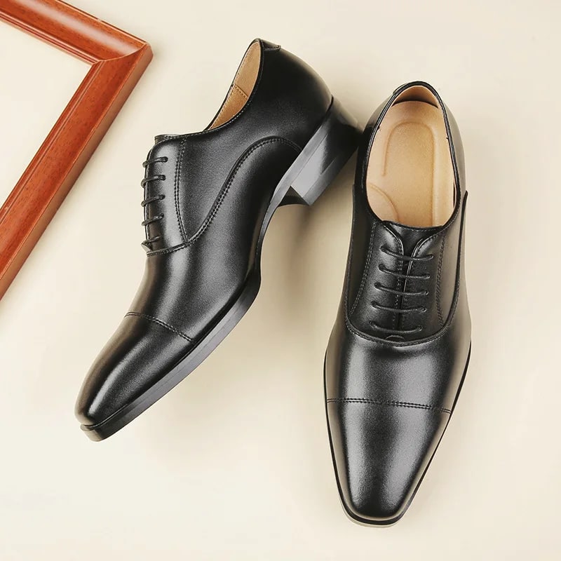 Luxury Italian Genuine Leather Mens Dress Shoes – Formal Wedding Shoes product photo