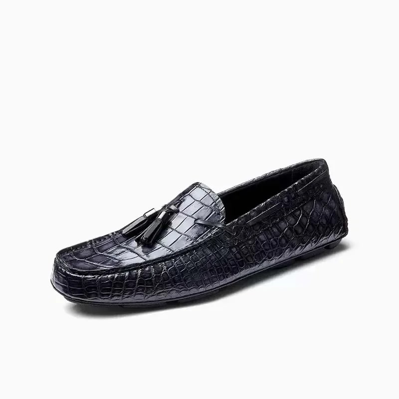 Luxury Crocodile Skin Men's Casual Loafers – Exotic Leisure Shoes product photo