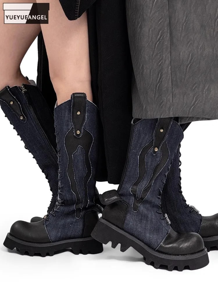 Handmade Designer Platform Cargo Boots product photo