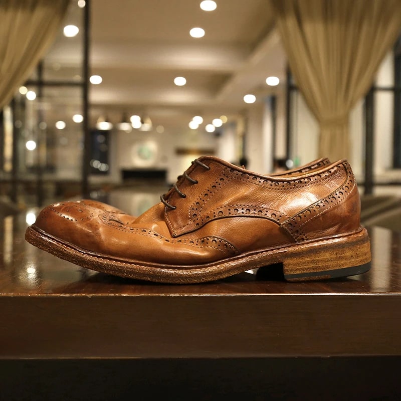 Handmade British Brogue Derby Shoes product photo