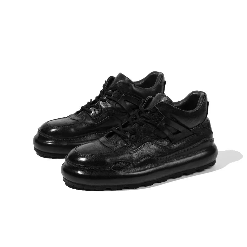Handmade Vintage Thick Sole Derby Shoes product photo