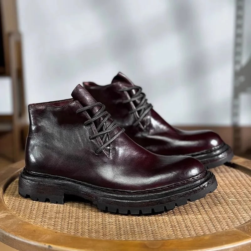 Handmade Retro Genuine Leather Desert Boots product photo