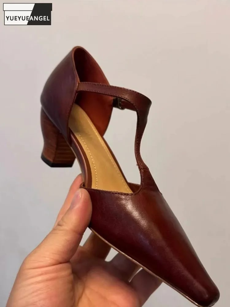 Handmade Elegant Square Toe Sandals product photo