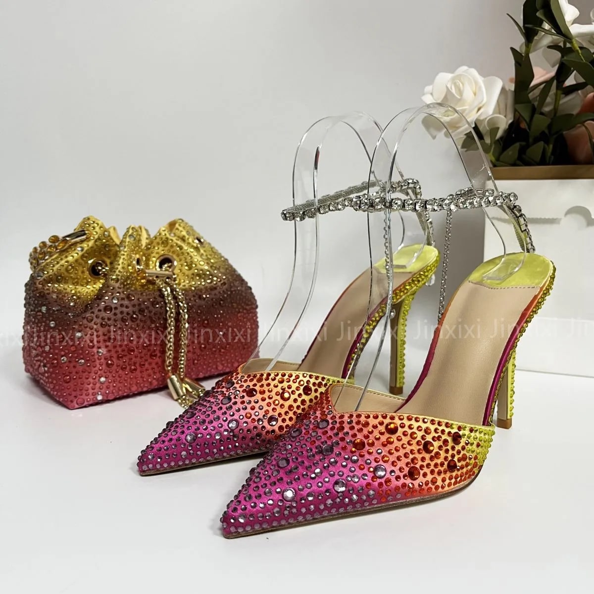 Square Toe Thin Strap High Heel Sandals – Casual Summer Chic 2025 product photo