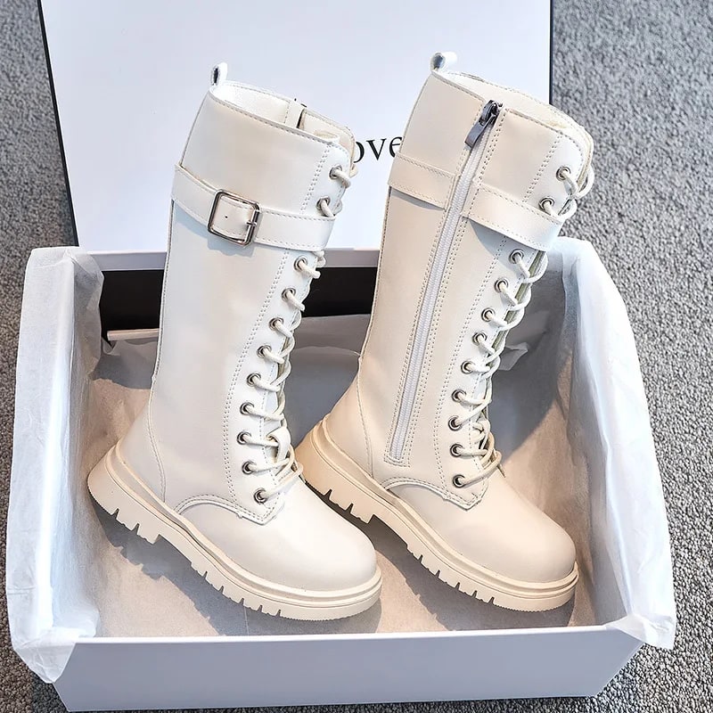 Kids' Urban Winter Fashion Boots – Warm Mid-Calf Outdoor Shoes product photo