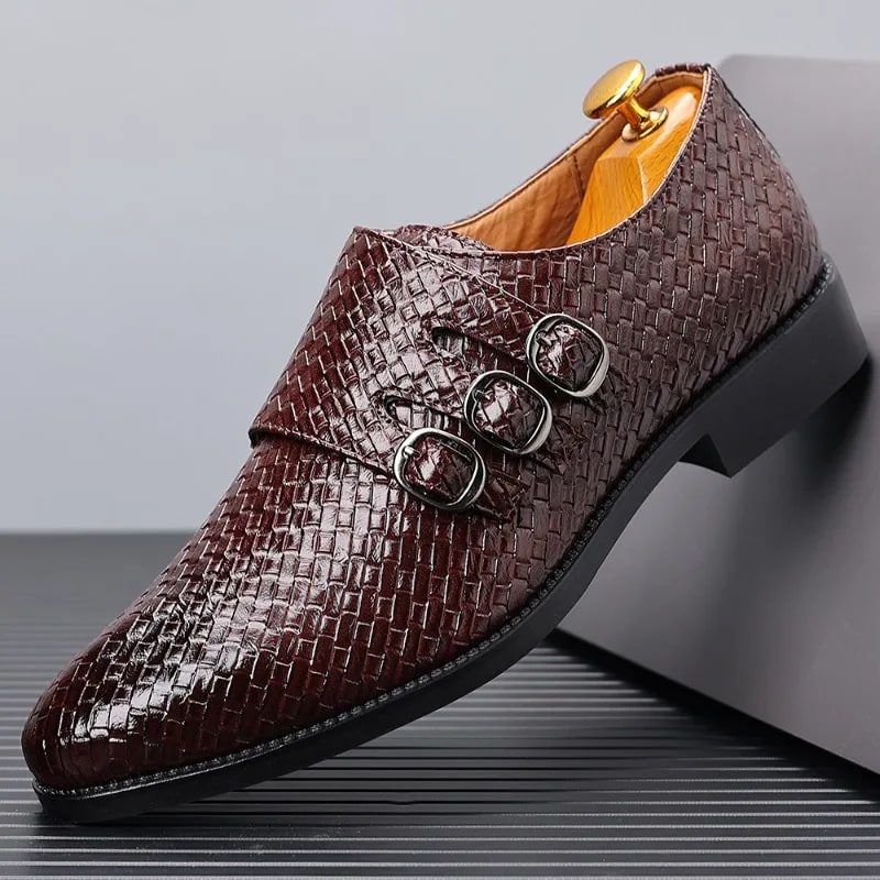Knit Men's Business Dress Shoes – Luxury Formal Oxfords product photo