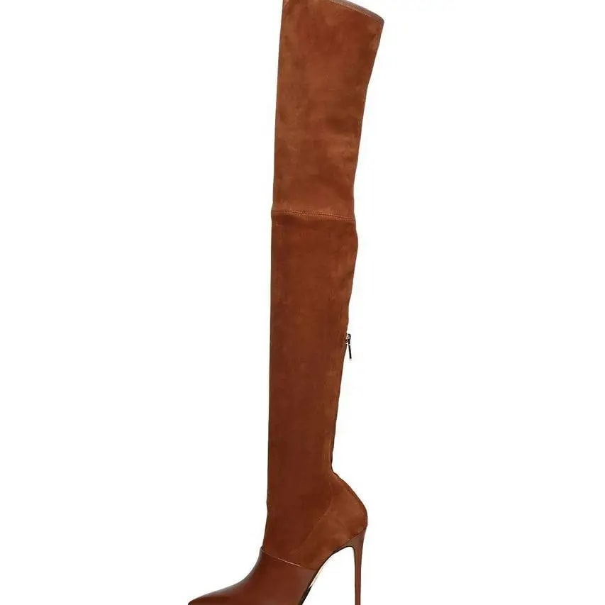 Elastic Suede Thigh-High Boots – Winter Over-Knee Fashion product photo