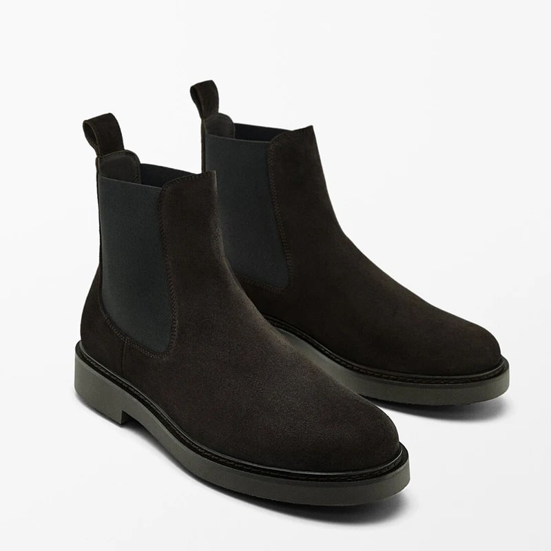 LINJER STRICKLIN 2024 Retro Chelsea Boots – Men's Fashion Genuine Leather Shoes product photo