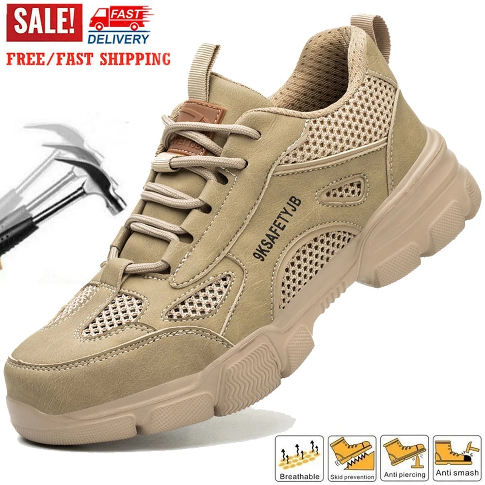 Men's Low-Top Breathable Safety Shoes – Anti-Puncture Work Sneakers product photo
