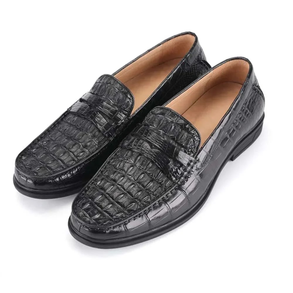 luolundika new crocodile shoes male business Casual male Set foot male Doug product photo