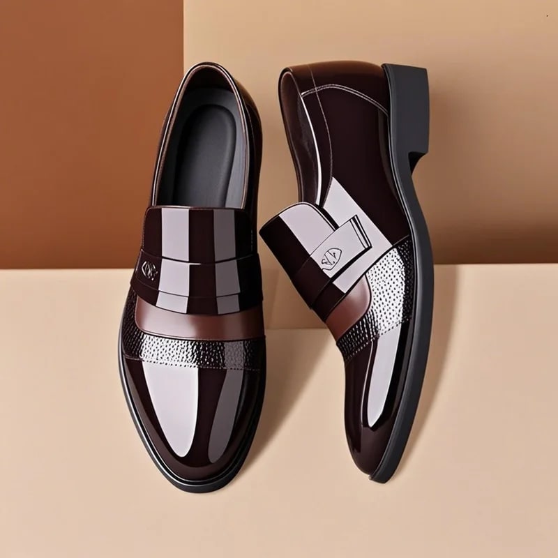 Luxury Mens Leather Shoes Retro Carved Lace-up Brogue Oxford Wedding Men Dress Shoes Male Formal Business Gentleman Office Shoes product photo