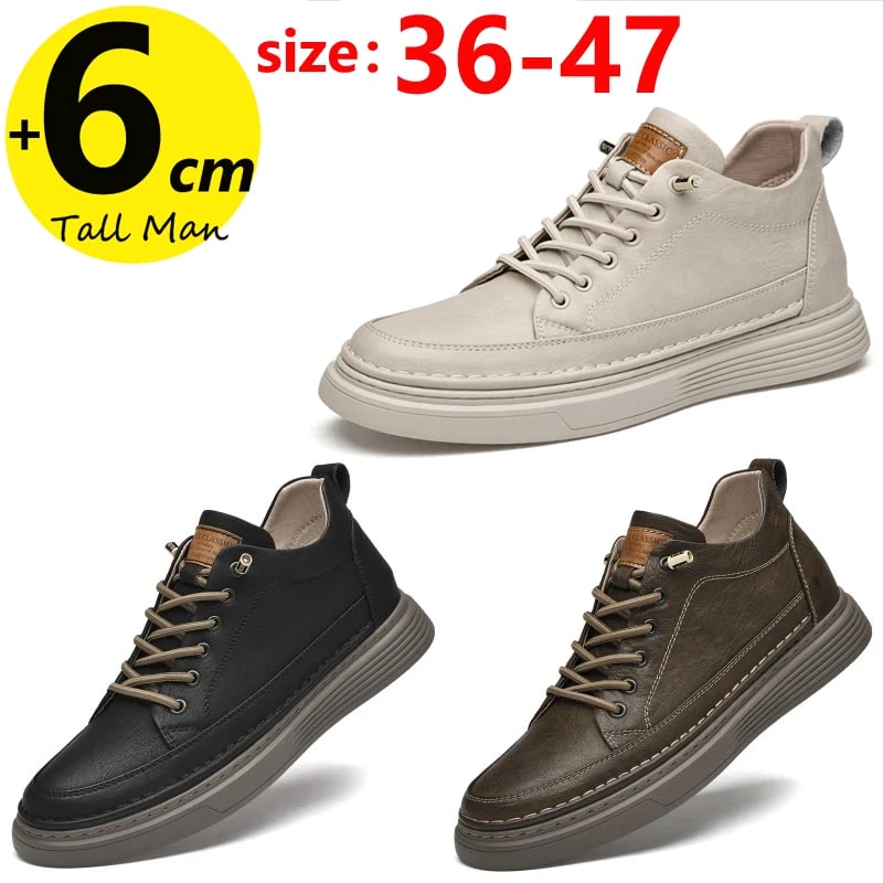 Men's Height Increasing Booster Sneakers – 6cm Elevator Shoes product photo