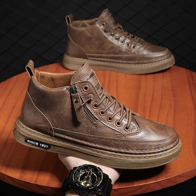 Fashion Leather Business Casual Ankle Boots product photo