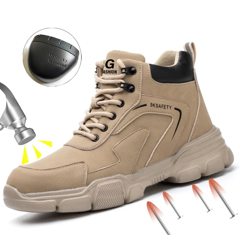 Indestructible Steel Toe Construction Boots – Puncture-Proof Safety Work Shoes product photo