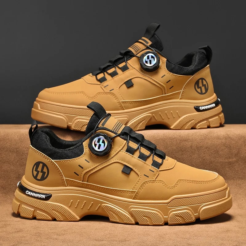 Men's Fashion Casual Boots – Rotating Shoelace Outdoor Workwear Boots product photo