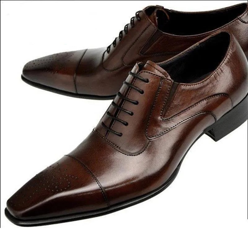 Men's Luxury Leather Derby Shoes – Formal Business & Wedding Footwear product photo