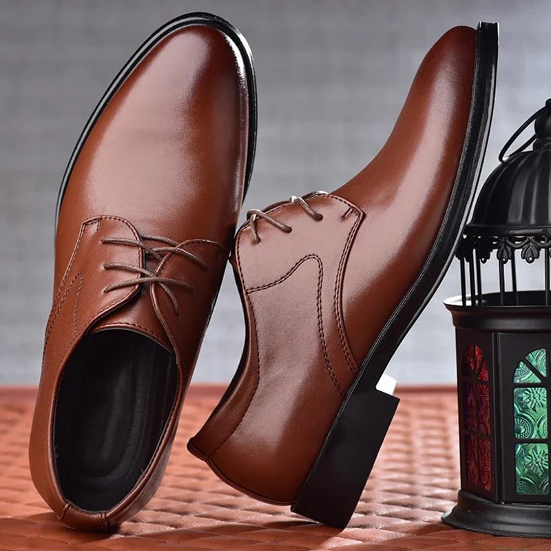 Men's Shoes Black Leather Formal Shoes for Men Oxfords Male Wedding Party Office Business Shoe Man zapatos de hombre Plus Size product photo