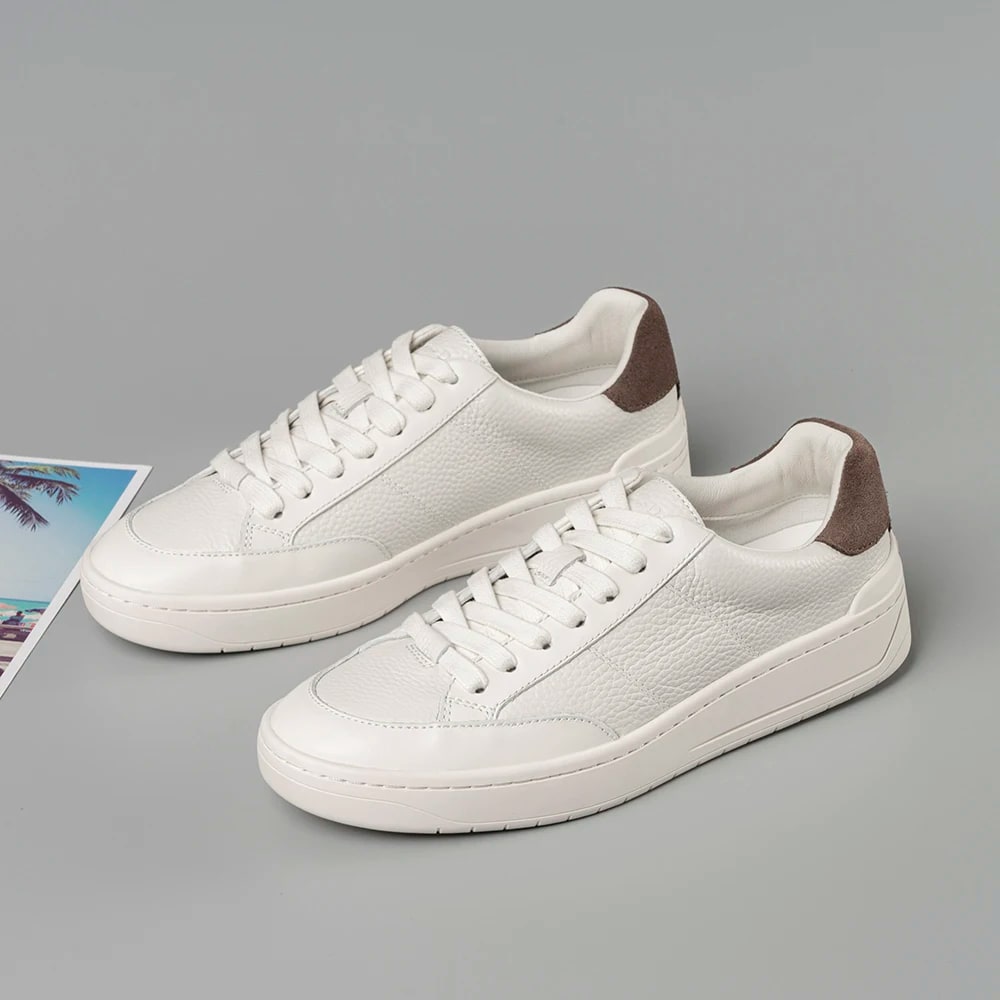 MOOQDAAX England Style Genuine Leather Sneakers – 2024 New Platform Shoes product photo