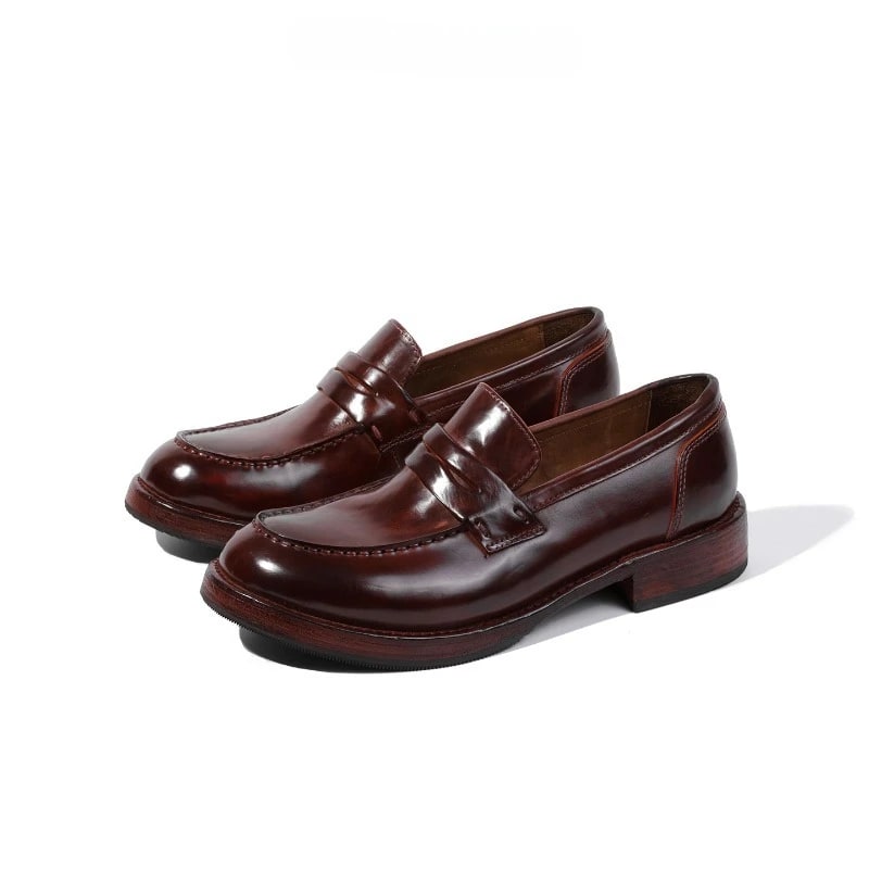 New British Style Loafers Men's Dress Shoes Business Office Genuine Leather Casual Wedding Shoes Male Breathable Oxfords product photo
