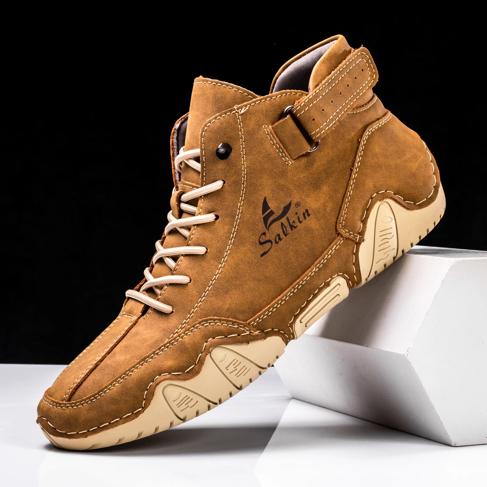 Handmade Leather Trekking Ankle Boots product photo