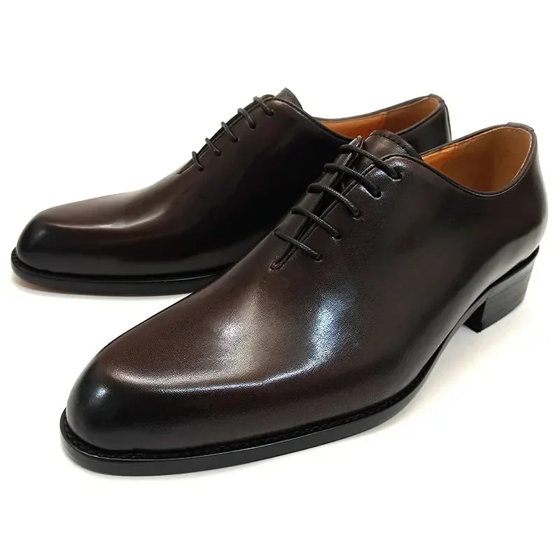 Handmade Genuine Leather Men's Oxford Business Shoes – Luxury Work Wear product photo