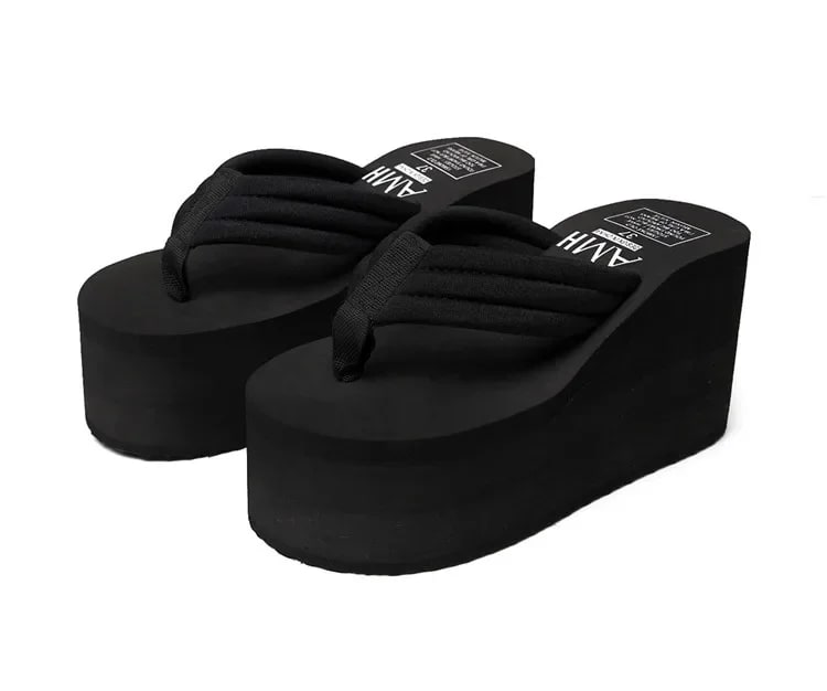 Newest Styel Women Flip Flops Comfortable Summer Casual Flip Flops Women Slippers Beach Style Non-slip Thick Bottom Wedges Shoes product photo