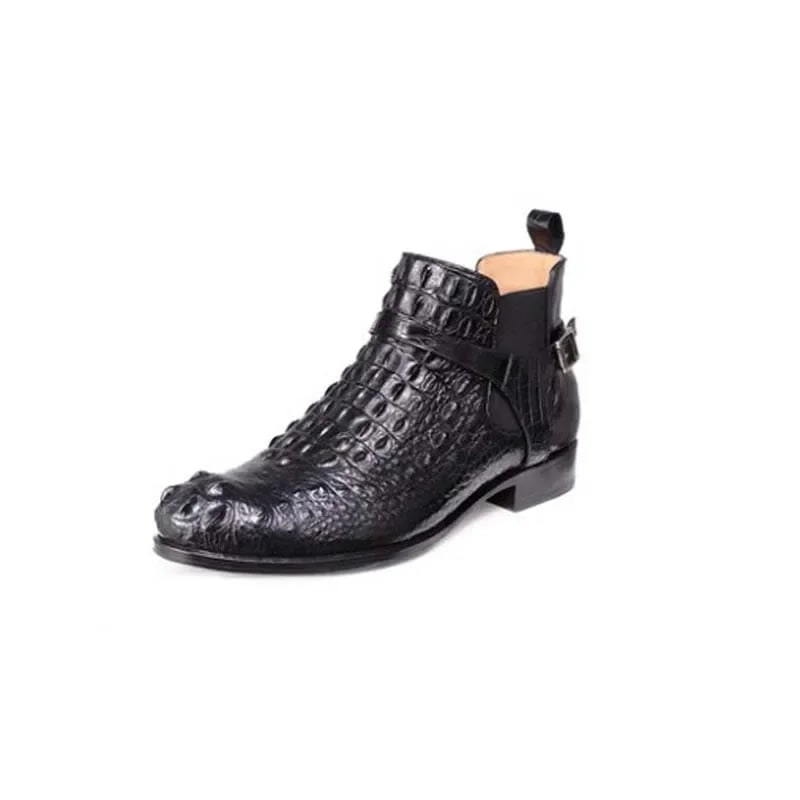 Ouluoer Crocodile Leather Men's Boots product photo