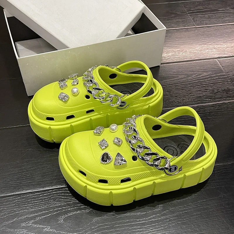 Platform Slippers Summer Women's Sandals 6cm Wedges Ladies Outdoor Clogs Thick Street Beach Slides Girls Flip Flops Garden Shoes product photo