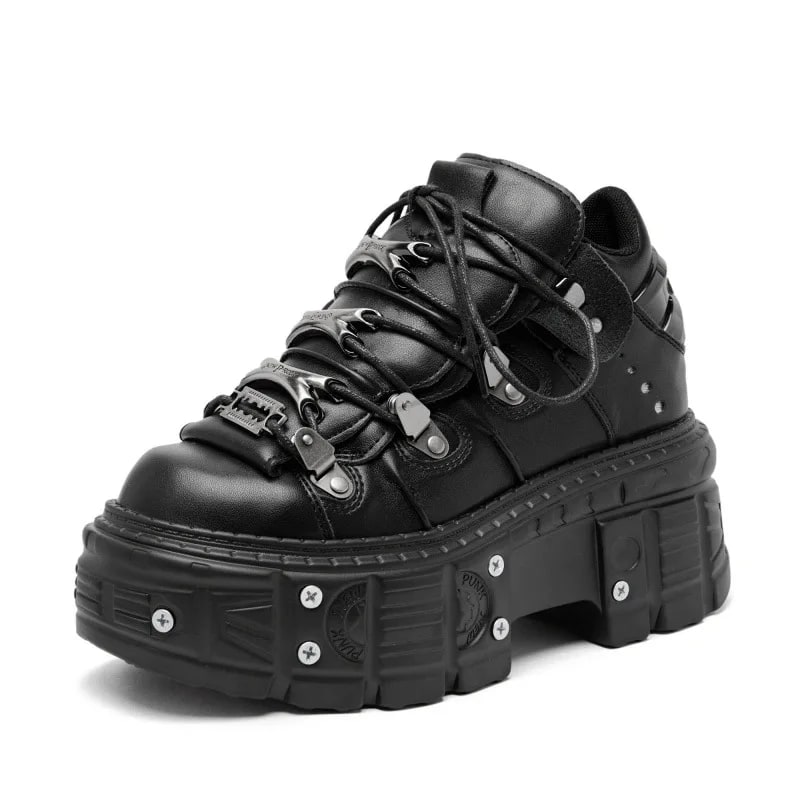 Gothic Platform Sneakers for Women – Punk Rock Metal Shoes product photo