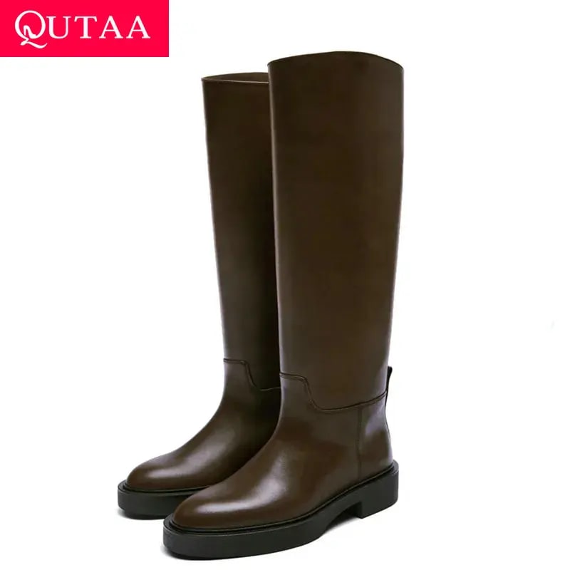 QUTAA Knee High Motorcycle Boots product photo
