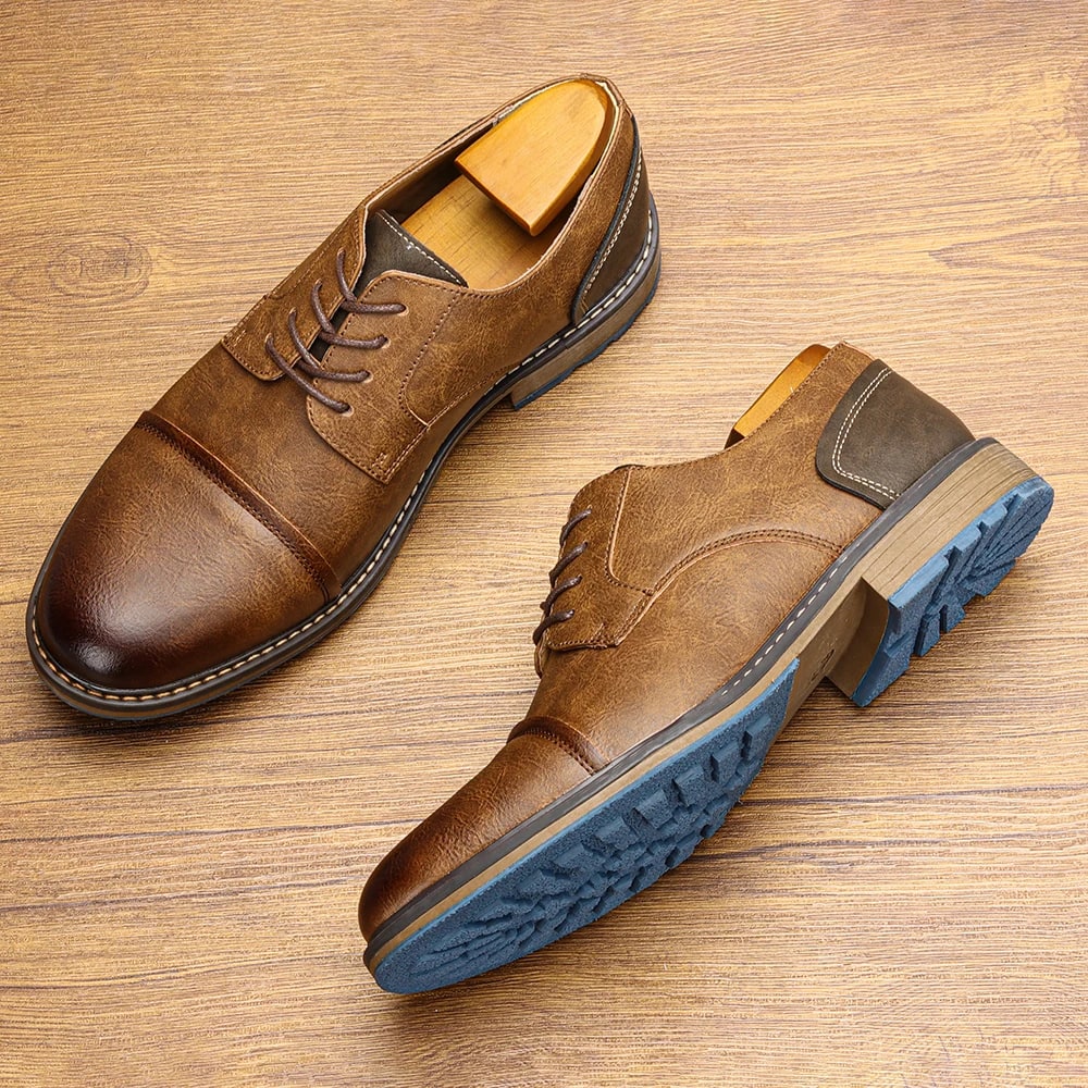 Retro Men's Casual Derby Shoes product photo