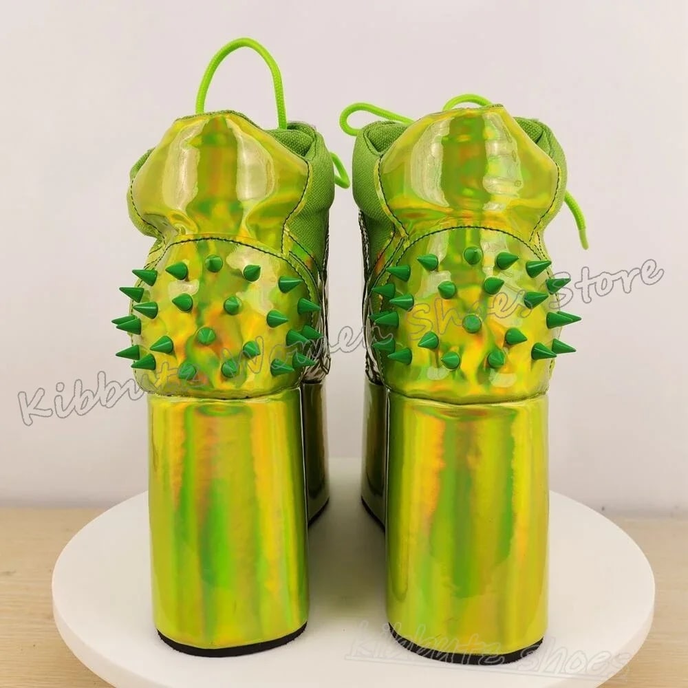 Punk Rock Rivet Ankle Boot Sneakers – Fashion Height Increasing Shoes product photo
