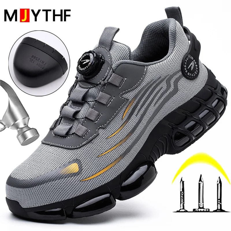 Rotating Button Safety Work Shoes – Anti-Smash Protective Boots product photo