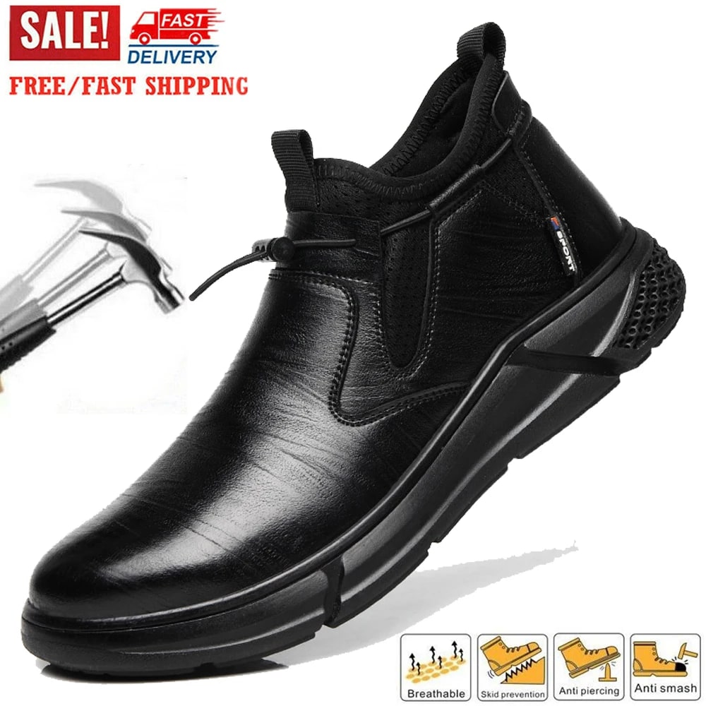 Waterproof Steel Toe Work Sneakers – Anti-Shock Safety Shoes for Men product photo