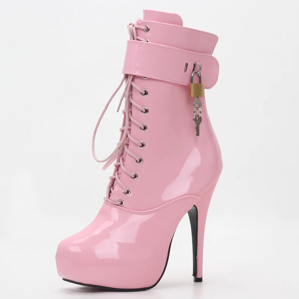 Jialuowei Sexy Lace-Up Ankle Boots product photo