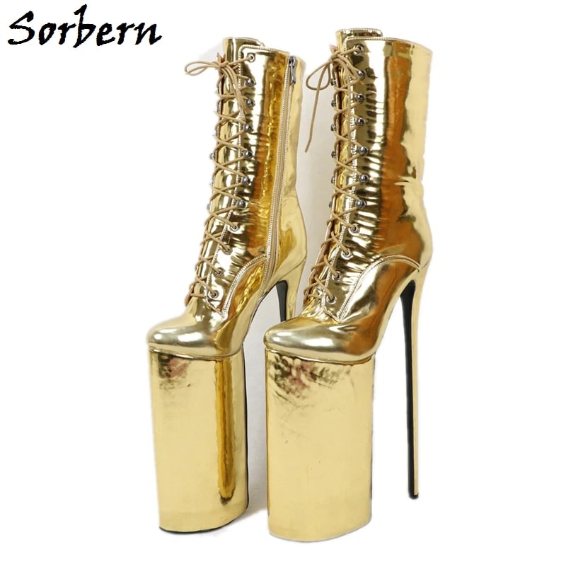 Sorbern 12-Inch Extreme High Heel Boots – Drag Queen Stiletto Style product photo