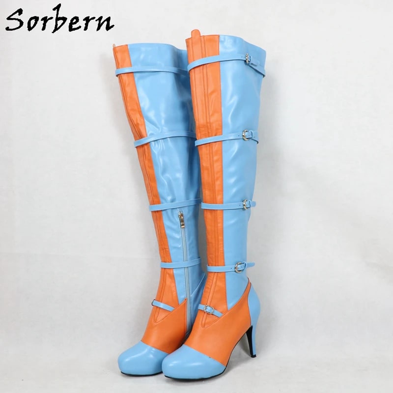 Sorbern Mid Thigh High Kinky Boots – Over-the-Knee Platform Heels product photo