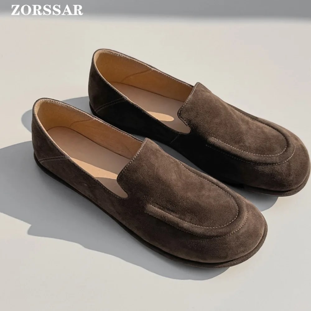 Women's Suede & Leather Loafers product photo
