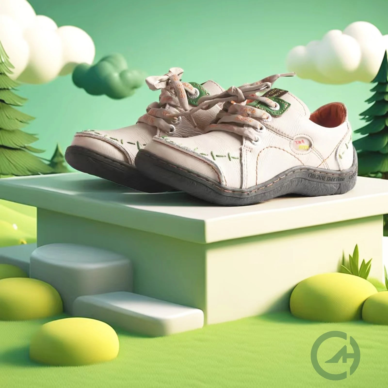 TMA EYES Hand-Stitched Leather Sneakers – Premium Flat Shoes product photo