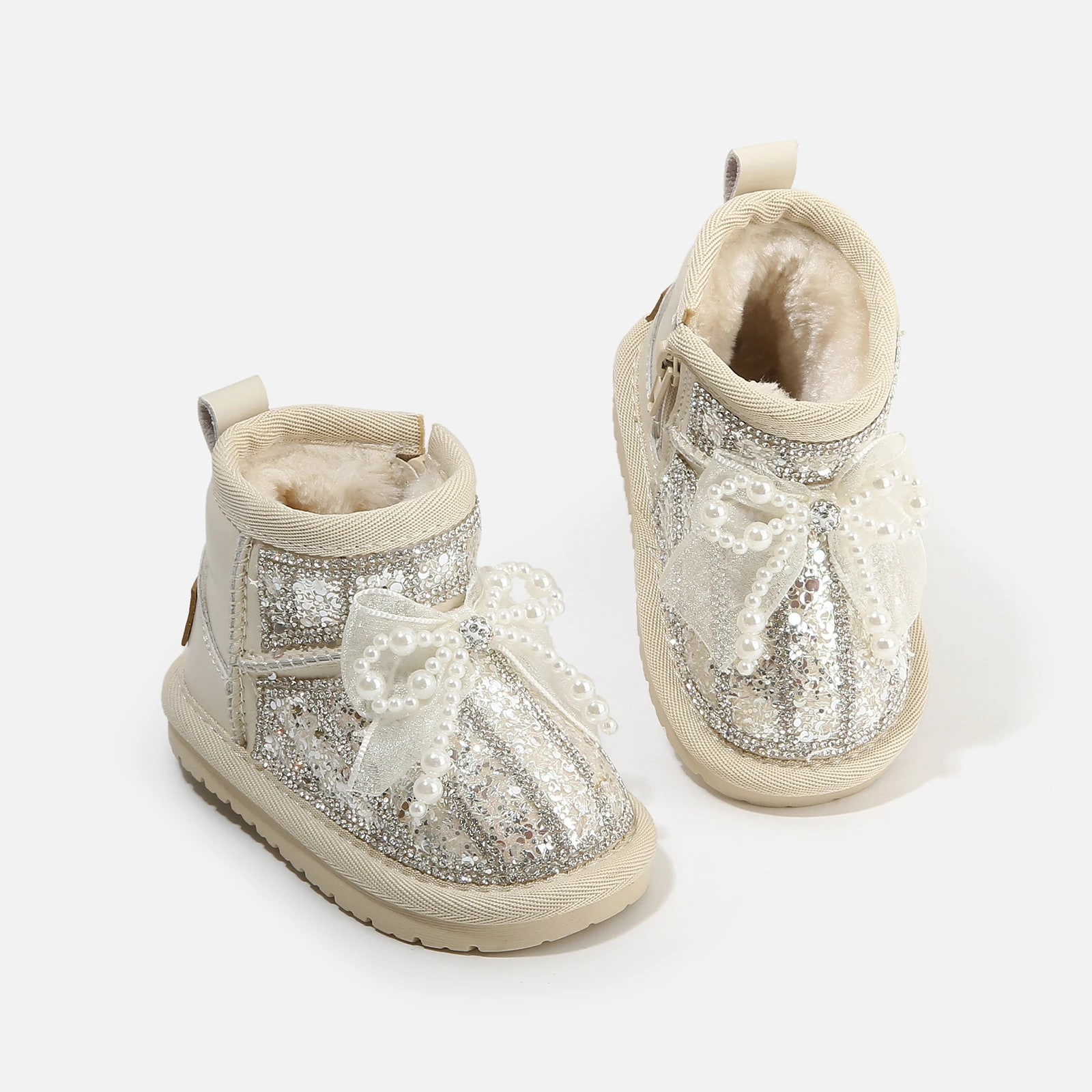 Winter Pearl Bow Snow Boots product photo