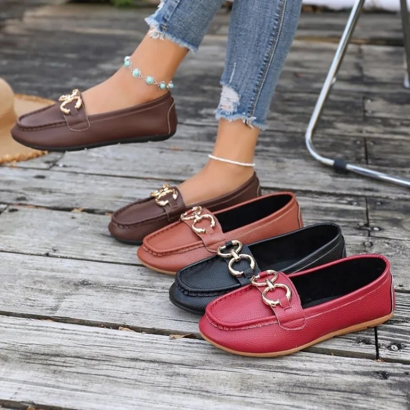 Women Flats Shoes Slip on Ballet Flats Loafers New Fashion Casual Sneakers Women Comfortable Flat Office Boat Shoes for Women product photo