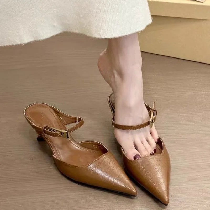 LEOSOXS Elegant Pointed Toe Mules product photo