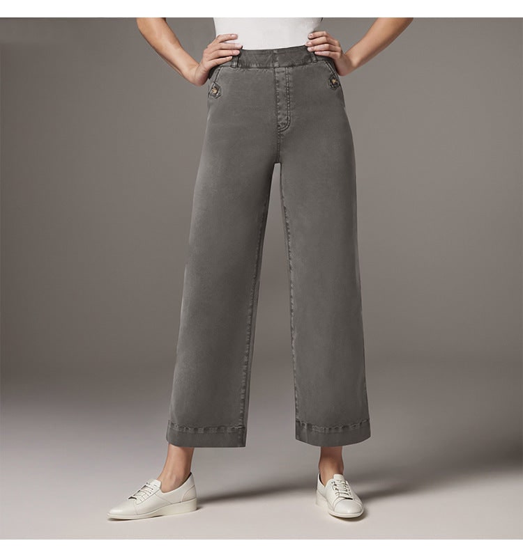 Women's Straight-leg Wide-leg Cropped Jeans product photo