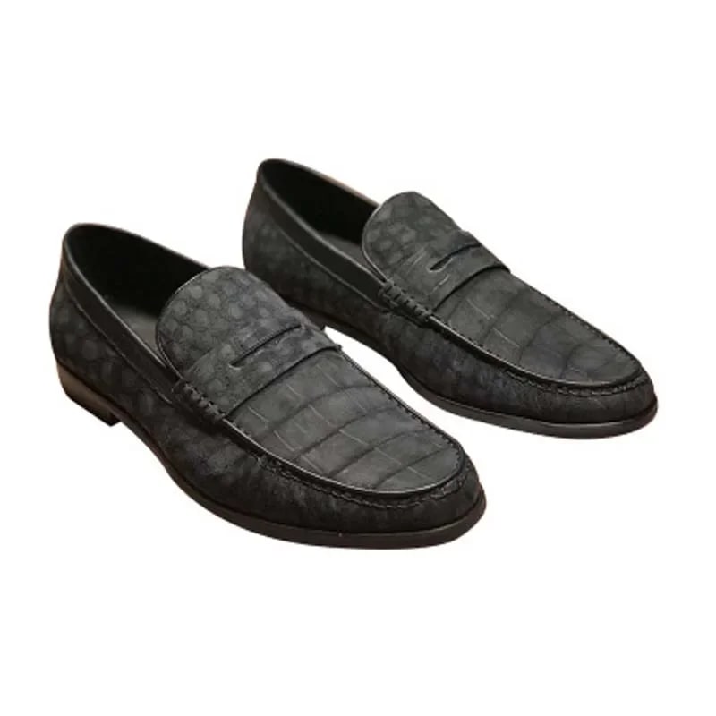Handcrafted Crocodile Skin Men's Loafers – Luxury Leather Shoes product photo