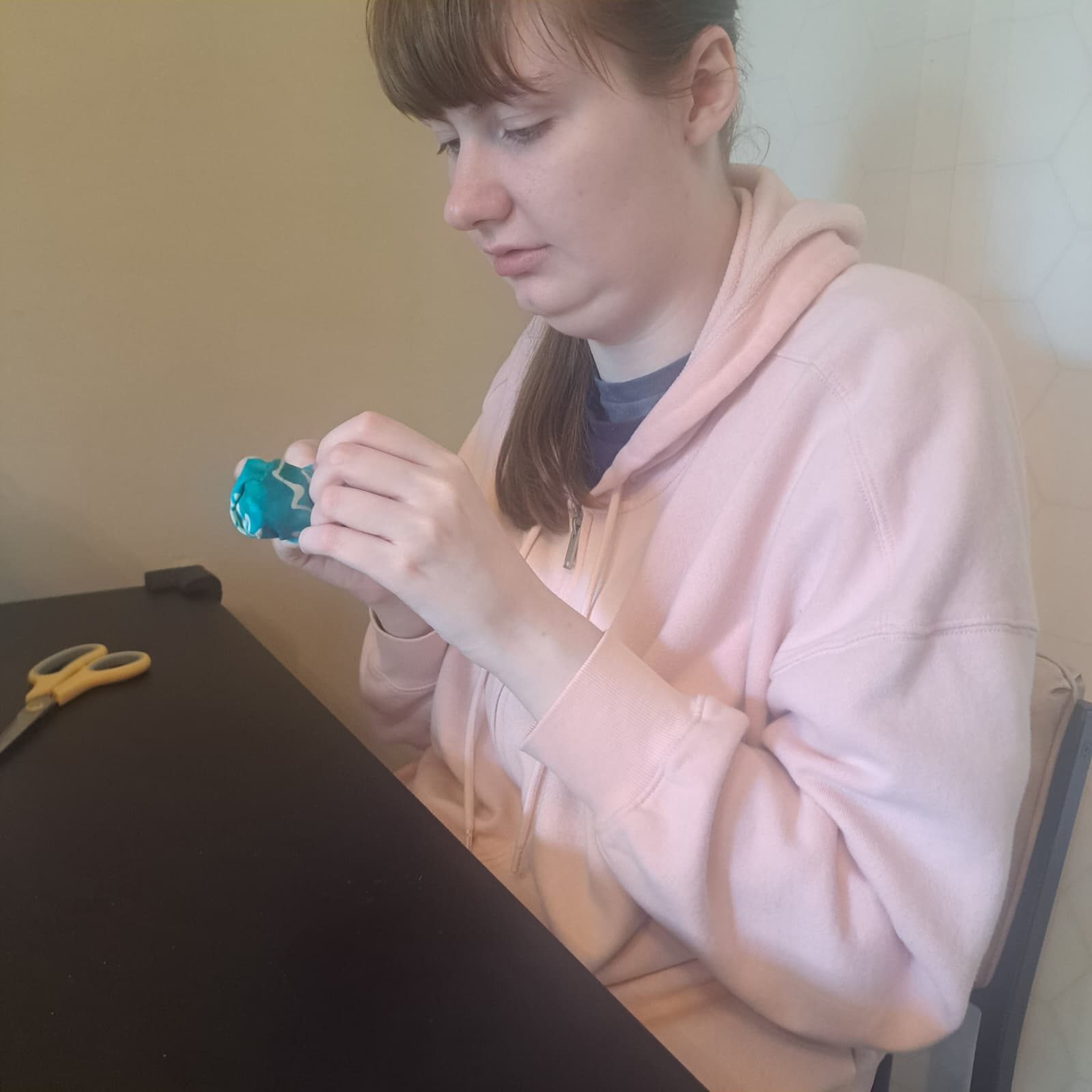 Hand sewing in progress at PYAJ Sewing Studio