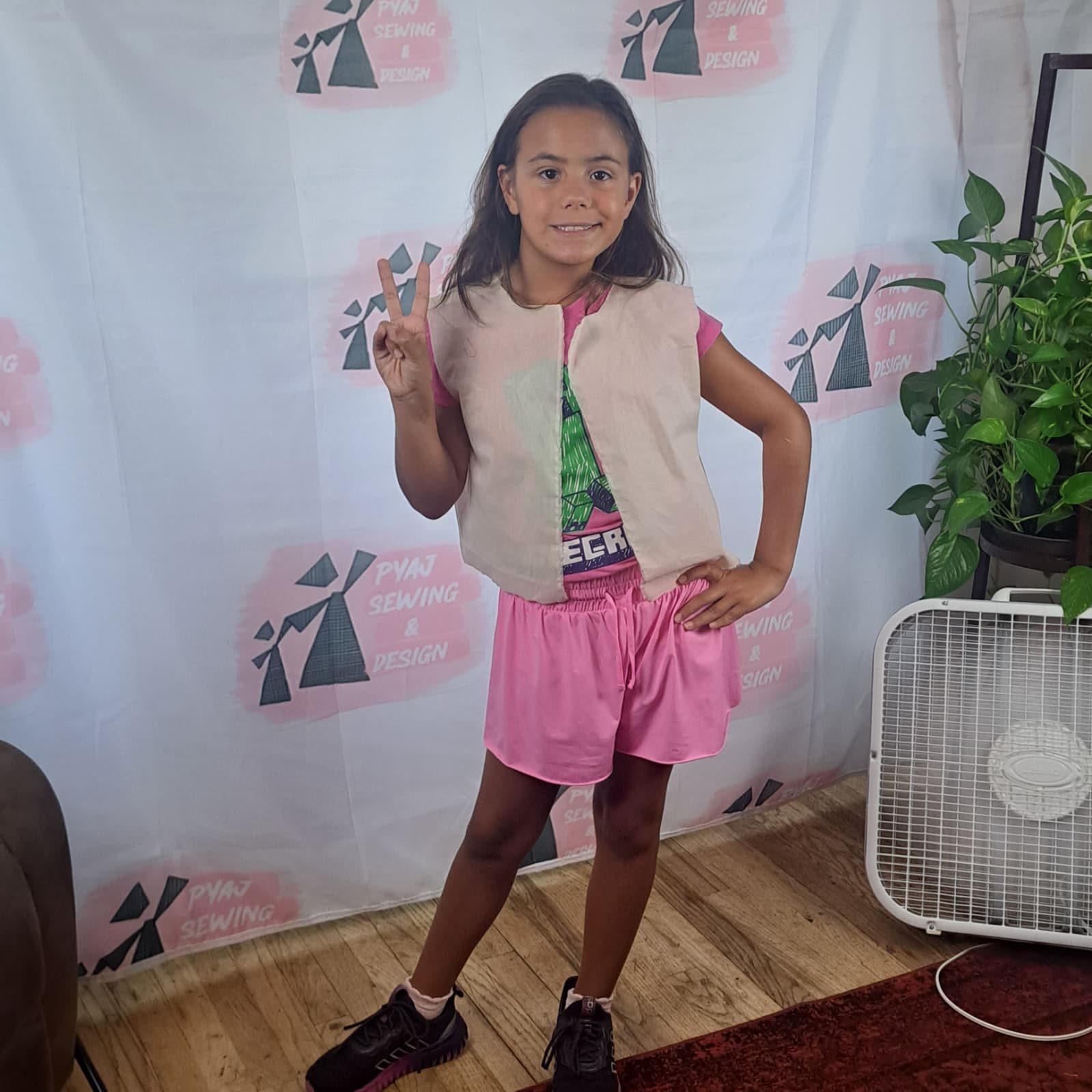 A vest and shorts at PYAJ Sewing Studio