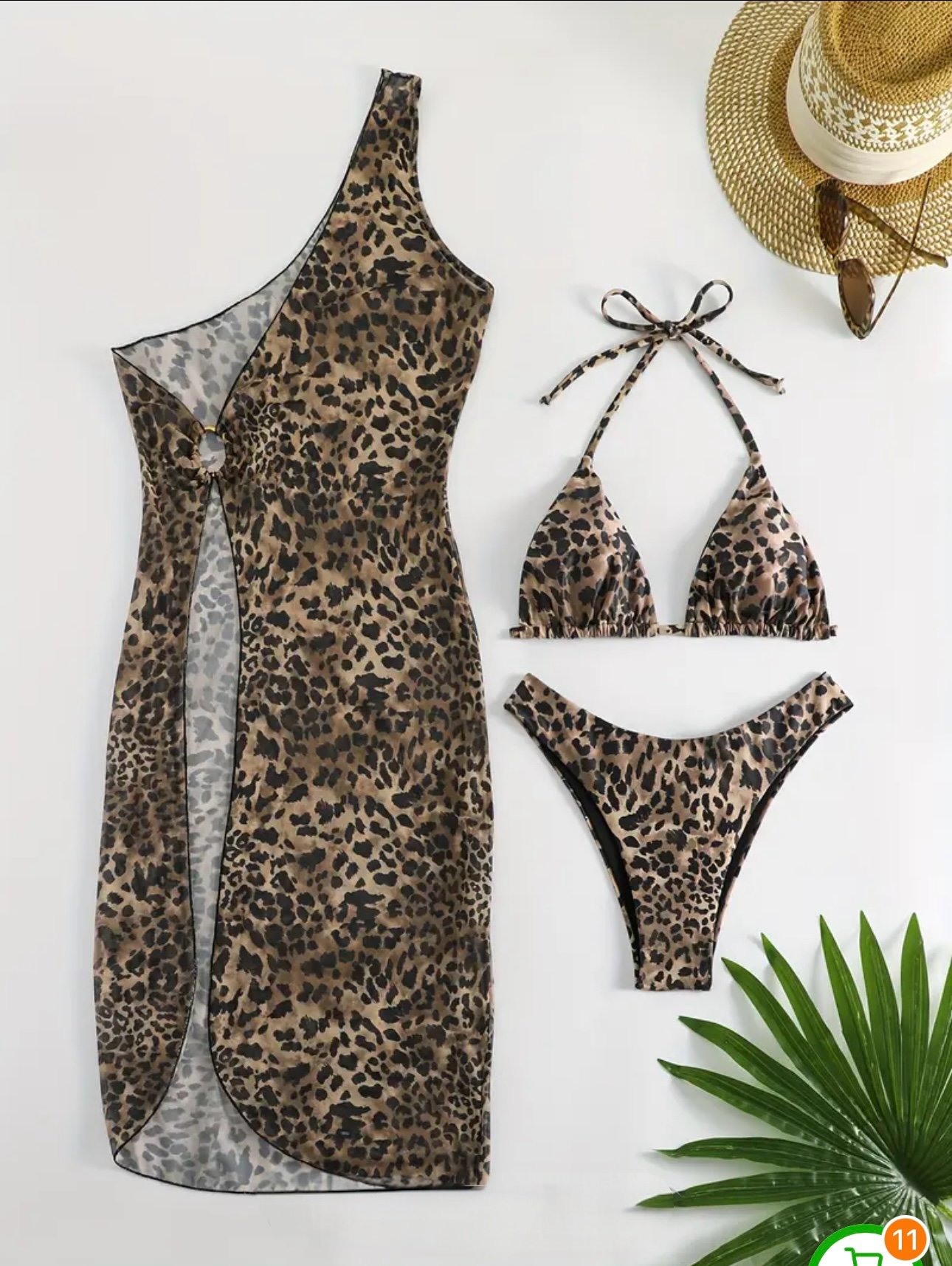 AD Women’s Fashion Swimsuit Three-piece Set L