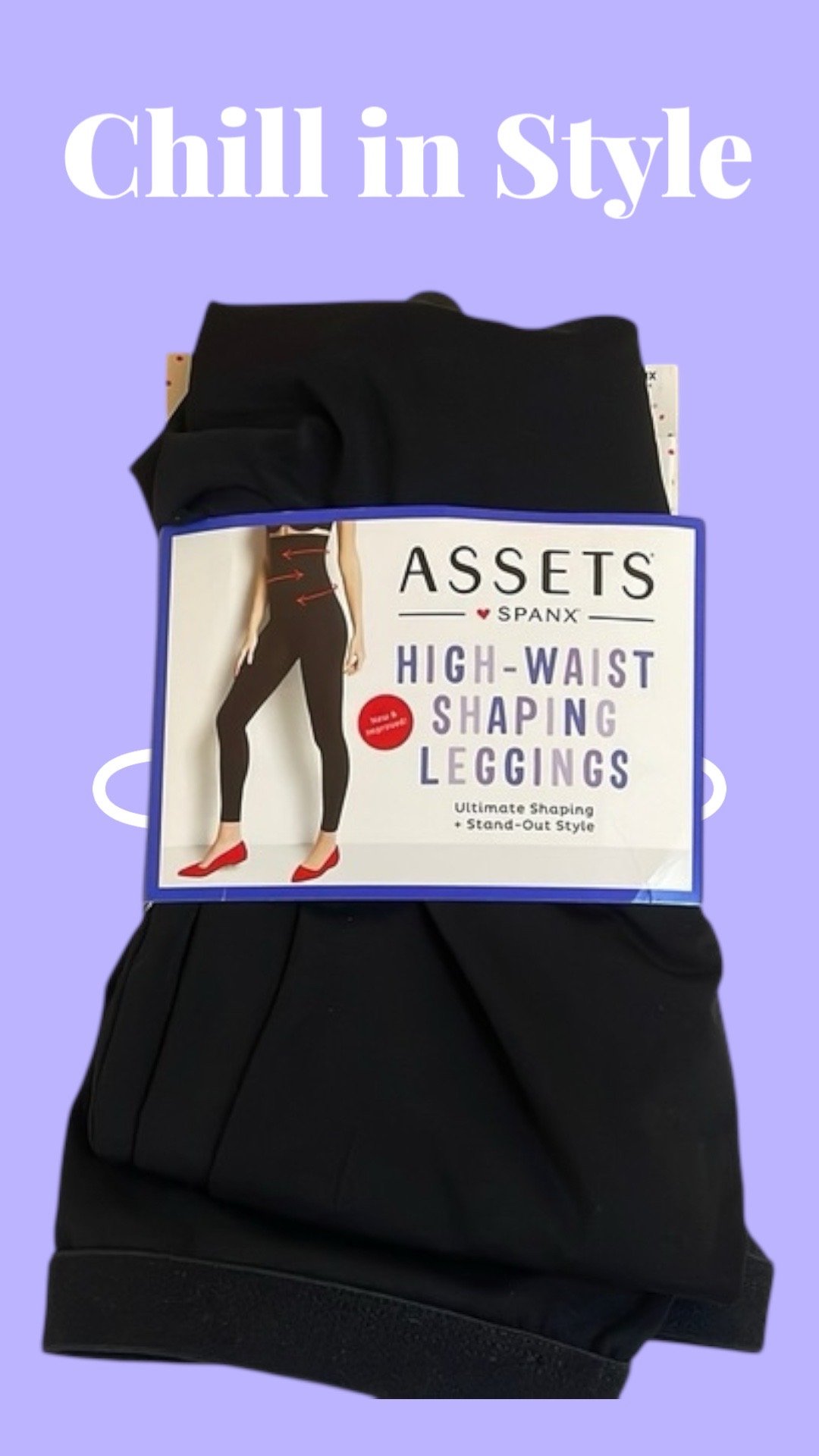 Assets By Spanx Black High-Waist Shaping Leggings L