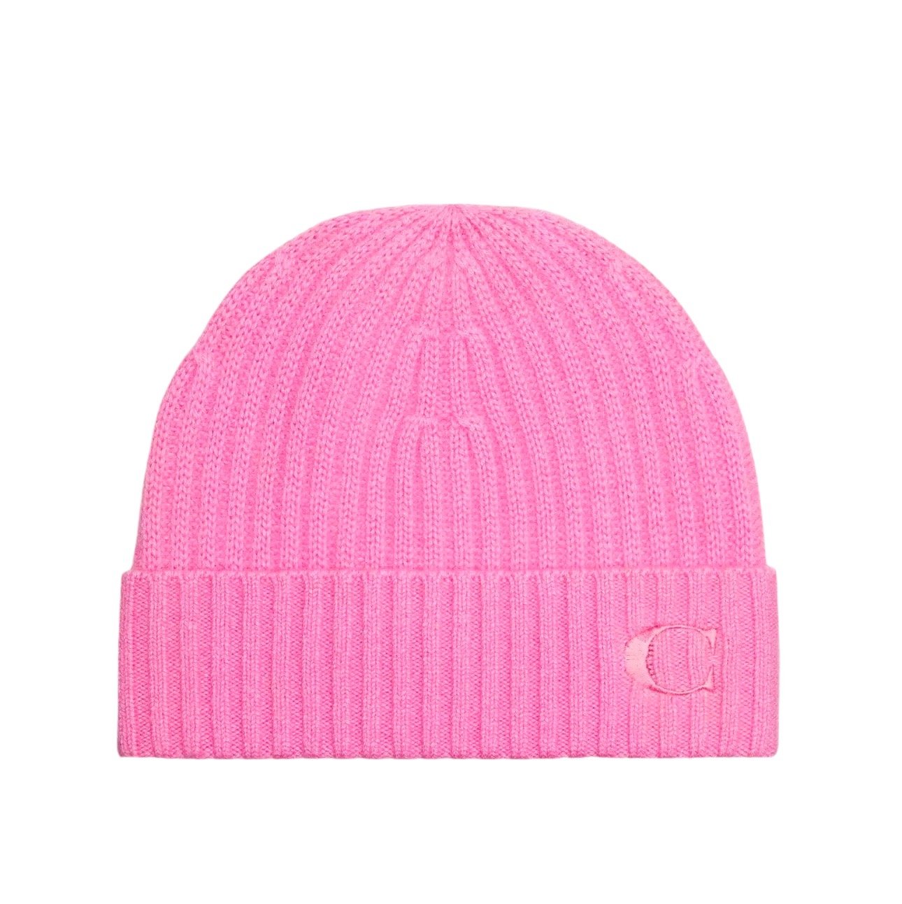 Coach Cashmere Beanie Patent Pink